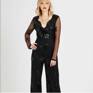NWT Black Sequin Jumpsuit